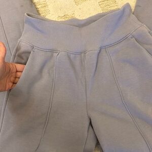Avia High Waist Lavender Fleece-Lined Pants w Pocketd (Size Small 4-6)